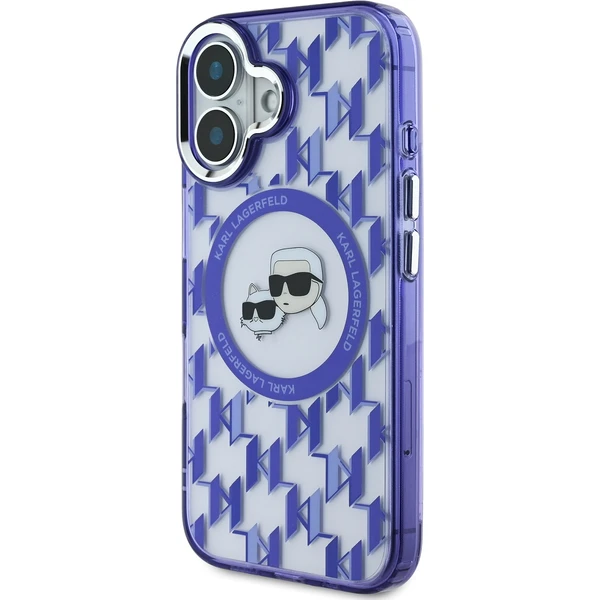 Karl Lagerfeld IML Monogram K&CH Heads MagSafe kryt pre iPhone 16 fialový - Puzdra - Obrázok 4d1e236aedb54a8ca1d448dc87becdff
