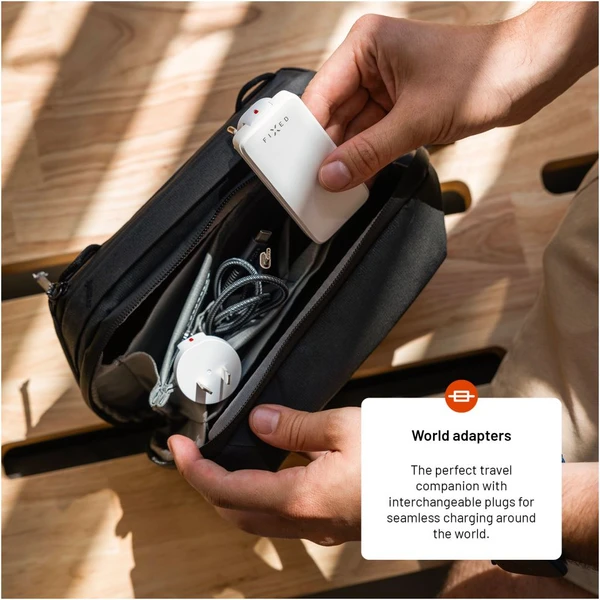 FIXED Slim Traveller GaN cestovná nabíjačka s 2x USB-C a adaptérmi (45W) biela - Nabíjačky - Obrázok 4d3fb88309b34398a3e36833119e63c0
