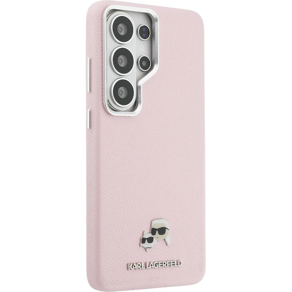 Karl Lagerfeld zrnité PU kožené púzdro K&CH Heads Magnetické kryt Samsung Galaxy S26 Ultra ružový - Puzdra - Obrázok 4d72497c8b584771a49293a02f2b8259