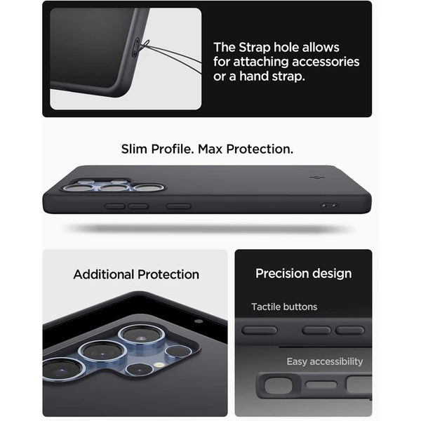 Spigen Silicone Fit MagSafe kryt Samsung Galaxy S25 Ultra čierny - Puzdra - Obrázok 4d7fab278c0a40beaf063be20213edca