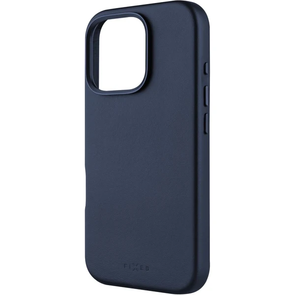 FIXED MagLeather kožený kryt s MagSafe Apple iPhone 16 Pro modrý - Puzdra - Hlavný obrázok