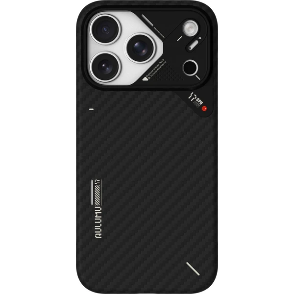 Aulumu A17 Aramidové vlákno MagSafe kryt iPhone 17 Pro Black - Puzdra - Obrázok 4d8d246c3d2c441f9990a3513706747a
