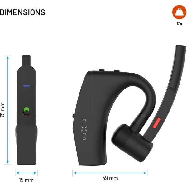 FIXED Talk Pro Bluetooth headset s ENC a otvorenou konštrukciou, čierny - Handsfree - Obrázok 4d8f5ae17fa345e19ebc030bc1d1ae9d