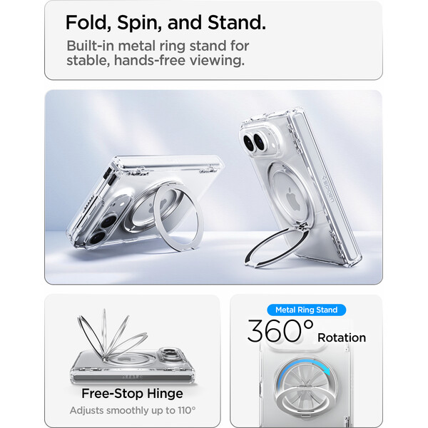 Spigen Ultra Hybrid Pro S MagSafe kryt iPhone 18 Fold clear white - Puzdra - Obrázok 4de4866cfff0403893d9aca0c1db24a9