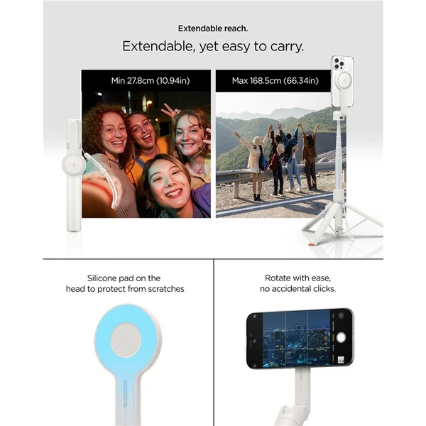 Spigen Selfie Stick MagSafe+ Tripod selfie tyč béžová - Držiaky - Obrázok 4de4c78f4fde46d8a0a6e22f802cca63