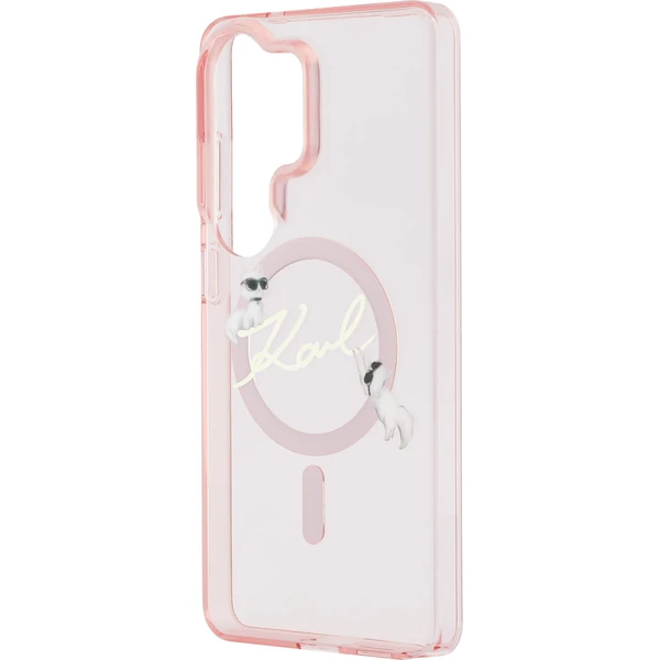 Karl Lagerfeld IML Choupette Karl Script Logo Magnetický kryt Samsung Galaxy S26 Ultra ružový - Puzdra - Obrázok 4de7cfffc0144436a190b1168578b9a4
