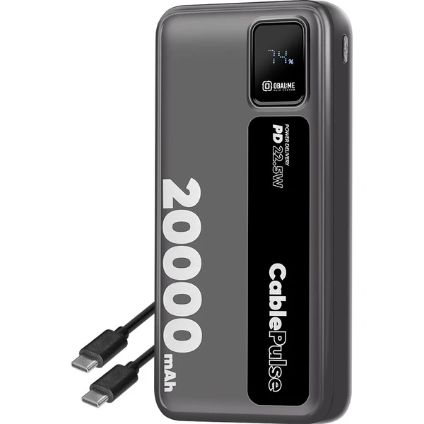 OBAL:ME CablePulse Powerbanka 20000mAh 22,5W Čierna - Powerbanky - Hlavný obrázok