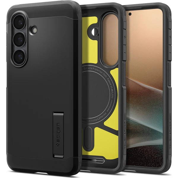 Spigen Tough Armor MagSafe kryt Samsung Galaxy S26+ čierny - Puzdra - Obrázok 4e16696bbf2b4b719f96c651129f4c81