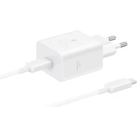 Samsung USB-C 45W nabíjačka (EP-T4511XWEGEU) + USB-C kábel biela - Nabíjačky