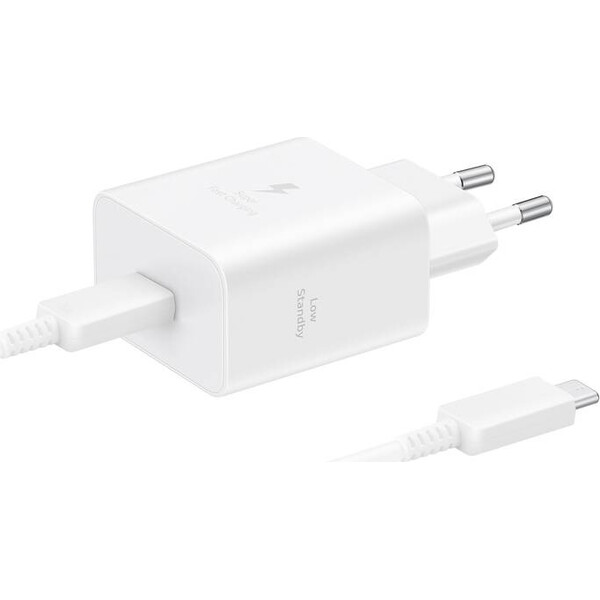 E-shop Samsung USB-C 45W nabíjačka (EP-T4511XWEGEU) + USB-C kábel biela