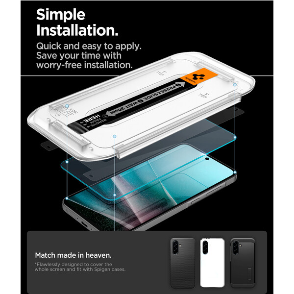 Spigen Glass tR EZ Fit HD sklo Samsung Galaxy A37 5G/Galaxy A36 5G - Ochranné fólie a sklo - Obrázok 4e69ae8ceed344829923ed7815e531ed