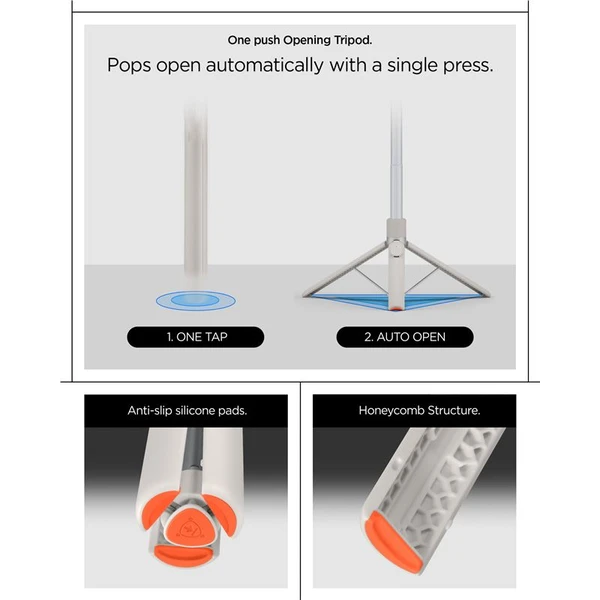 Spigen Selfie Stick MagSafe+ Tripod selfie tyč béžová - Držiaky - Obrázok 4e7a75e180c54020aad9af3b036cc534