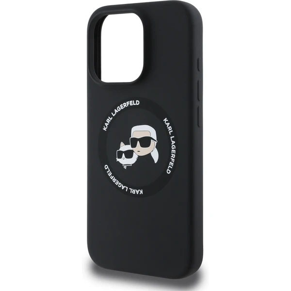 Karl Lagerfeld Liquid Silicone K&CH Heads MagSafe kryt iPhone 16 Pro Max čierny - Puzdra - Obrázok 4e7aea0da1e944c68a22b3b34f2333d8