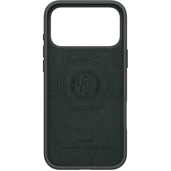 Spigen Silicone Fit MagSafe kryt iPhone 17 Pro Max abyss green - Puzdra - Obrázok 4e7ee1bfee2c4f138c121332b83bcc08