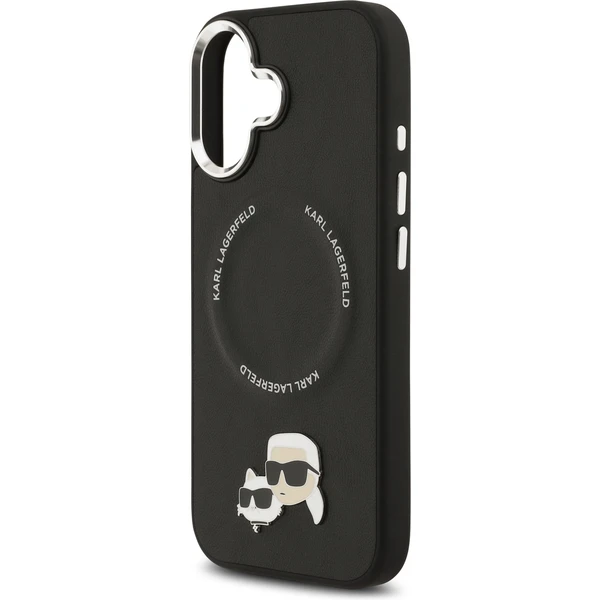 Karl Lagerfeld PU Karl and Choupette Heads Pins MagSafe kryt iPhone 17 čierny - Puzdra - Obrázok 4ece5965a117444a8d2a27facb49e4b5