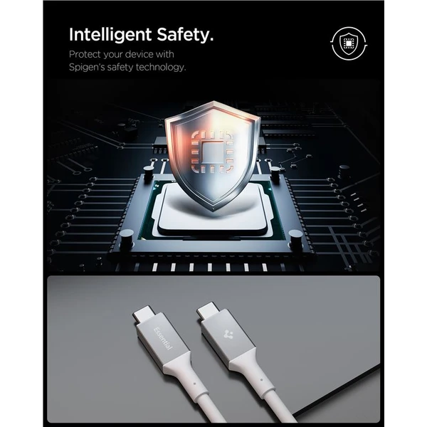 Spigen Essential USB-C/USB-C napájací kábel 100W 2m biely - Káble a redukcie - Obrázok 4eddd99e61d24dab910158fc72966a18