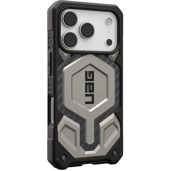 UAG Monarch Pro MagSafe Titanium kryt iPhone 17 Pro strieborný - Puzdra - Obrázok 4eea9e3b8c084e7f90ba28a6f49d8e9e