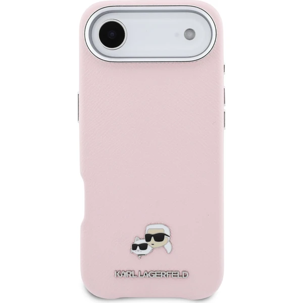 Karl Lagerfeld PU Karl a Choupette Heads Pins MagSafe kryt iPhone Air ružový - Puzdra - Obrázok 4f3b7adcccac47c0a19a95f51c84a693