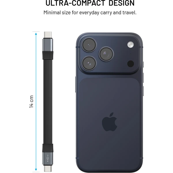 FIXED Clip Cable USB-C kabel s karabinou, 3.2 Gen 2 10Gb/s, 4K 60Hz, PD 240W, černý - Káble a redukcie - Obrázok 4f7f271e05ef4aec88291c3d3ede7429