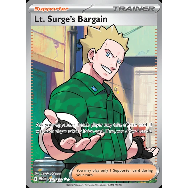 Lt. Surge's Bargain (MEG 170) - Mega Evolution [Holo] - Kusové karty - Hlavný obrázok