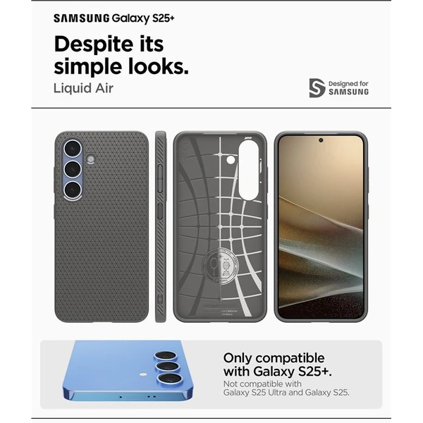 Spigen Liquid Air kryt Samsung Galaxy S25+ sivý - Puzdra - Obrázok 4fb18c8fa6354c1fa22fb69306bfcd35