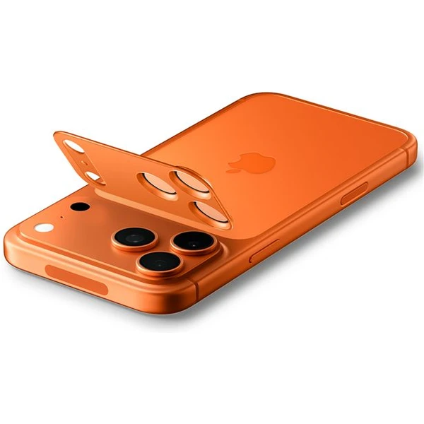 Spigen Glass TR EZ Fit Optik Pro XL sklo na fotoaparát iPhone 17 Pro Max oranžové - Ochranné fólie a sklo - Hlavný obrázok