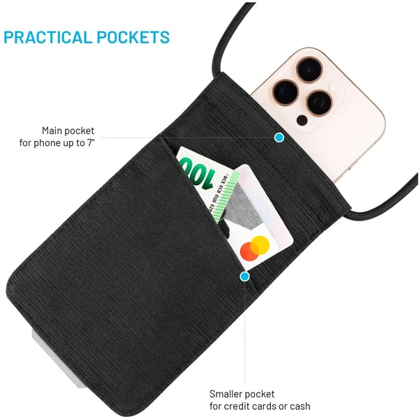 FIXED Camino Sling crossbody pre mobilné telefóny do 7", čierne - Popruhy a crossbody - Obrázok 4ff8e49b25c34ce1b0c37937787dd827