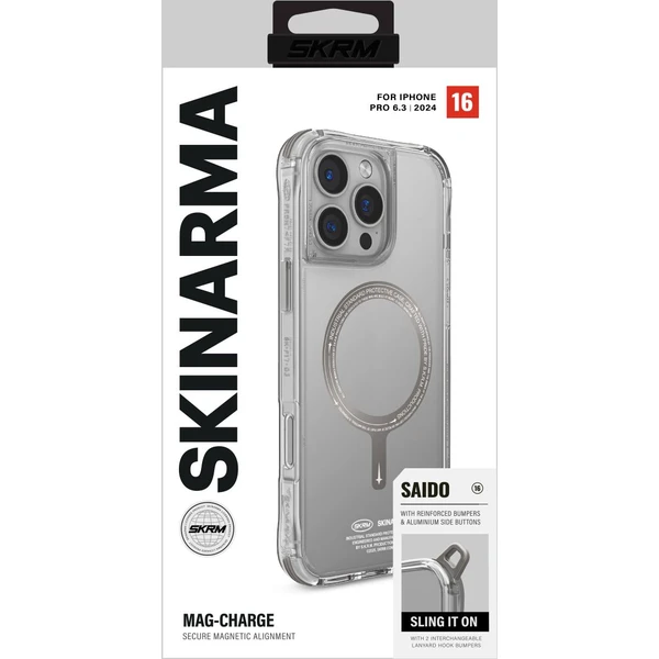 SKINARMA Saido Prime Mag-Charge kryt iPhone 16 Pre sivý - Puzdra - Obrázok 50113969ff3e404492b1b3a46431198c