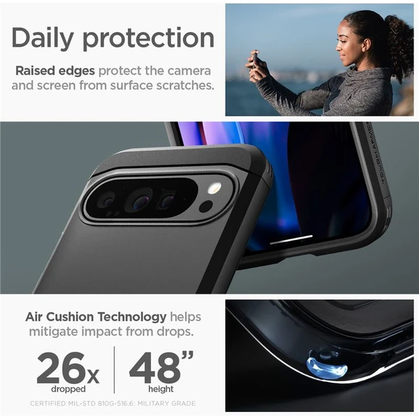 Spigen Tough Armor kryt Google Pixel 9 Pre XL čierny - Puzdra - Obrázok 502ba534160c4254a1b67e6aa73087e6