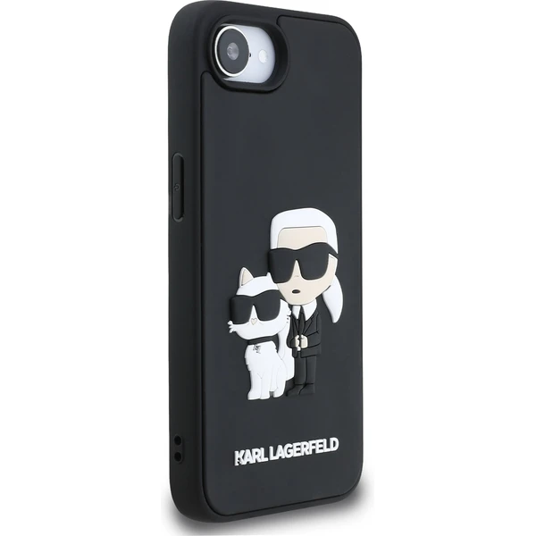 Karl Lagerfeld 3D Rubber Karl a Choupette kryt iPhone 17e/16e čierny - Puzdra - Obrázok 504f20bab7bc4c40b0338844434b84cf