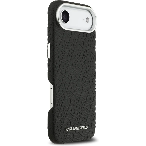 Karl Lagerfeld Grained PU Repeated Logo MagSafe kryt iPhone Air čierny - Puzdra - Obrázok 508016ee73b34db8b4f3fc45183715bb