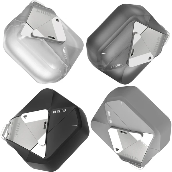 Aulumu A29 Geometrické púzdro AirPods 4 Priesvitná biela - Puzdra - Obrázok 5080cd40499d4202b26fb01a35926496