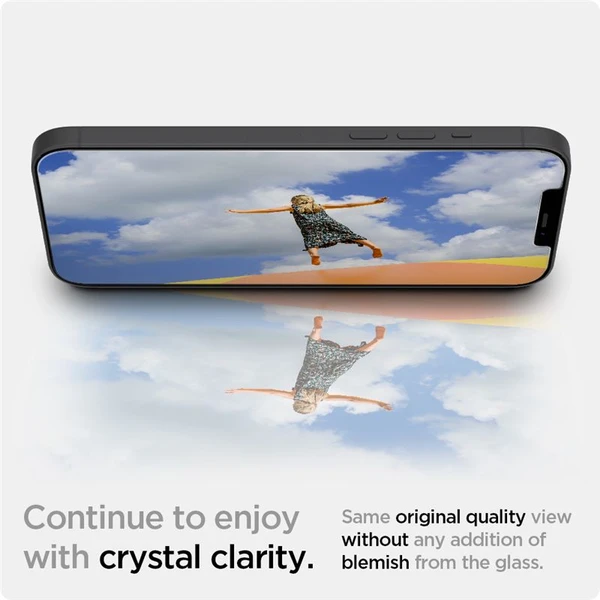 Spigen Glas tR EZ Fit tvrdené sklo iPhone 12 mini 2 ks číre - Ochranné fólie a sklo - Obrázok 50B3200401