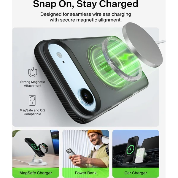 Belkin SheerForce Grip MagSafe kryt iPhone Air čierny - Puzdra - Obrázok 50CN000K01
