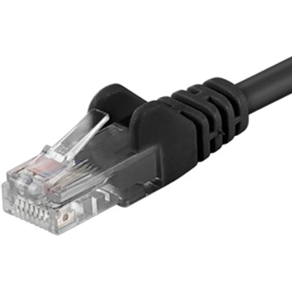 Prémiový kábel PremiumCord RJ45/RJ45 Cat6 UTP patch 20m čierny - Káble a redukcie - Hlavný obrázok