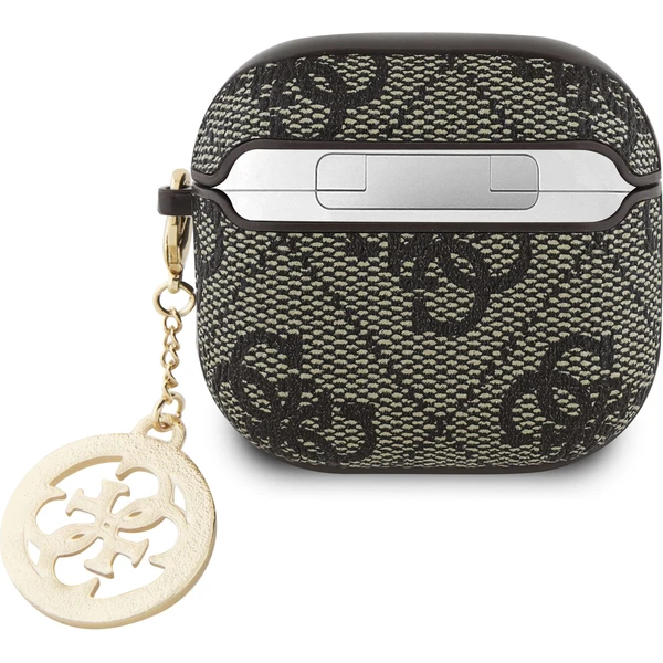 Guess 4G Script PC/PU Charm puzdro AirPods 4 hnedé - Puzdra - Obrázok 50bdd636feec4bb9a5a3e050125af746
