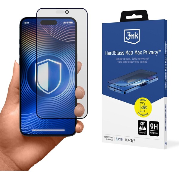3mk HardGlass Matt Max Privacy tvrdené sklo Apple iPhone 13/13 Pro/14/16E