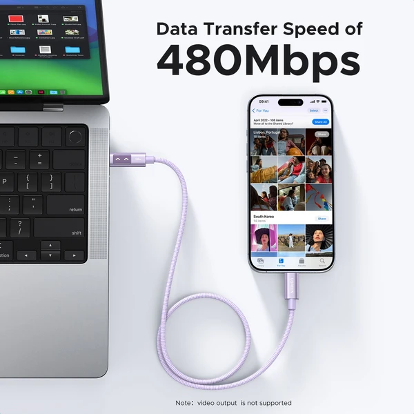 UGREEN Uno USB-C/USB-C napájací kábel 100W 2m fialový - Káble a redukcie - Obrázok 50c3b8e19b4d4c0c9a92374ca81999e5