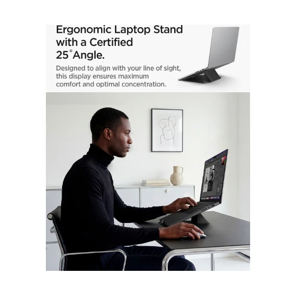 Spigen Slim Fold Laptop Stand & Vertical Dock stojan čierny - Stojany - Obrázok 50d0e1bec4a24a98ac77e62442df876a