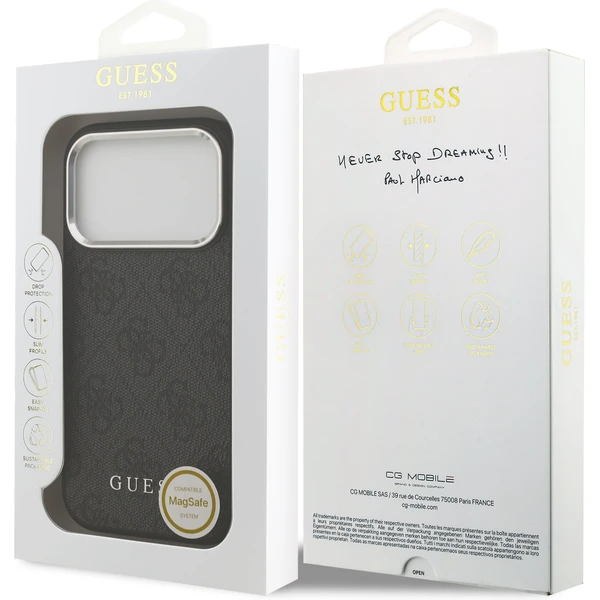 Guess 4G MagSafe kryt iPhone 17 Pro čierny - Puzdra - Obrázok 50d7b5707b5742ae89806b7ad6776091