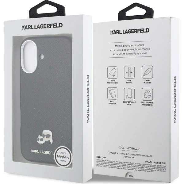 Karl Lagerfeld PU Karl a Choupette Headš Piny MagSafe kryt iPhone 17 čierny - Puzdra - Obrázok 50f8044002a7400da66384e04b2d5e0c