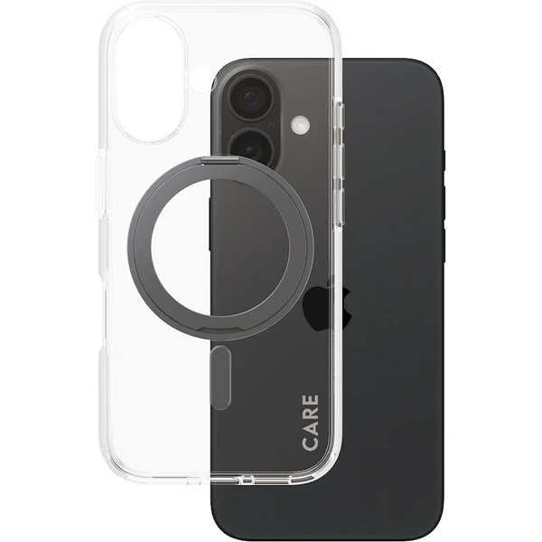 PanzerGlass® CARE kryt Apple iPhone 16 MagSafe KickStand číry/čierny - Puzdra - Obrázok 5108000P01