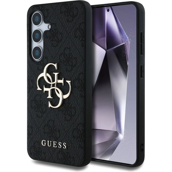 Guess PU 4G Metal Logo kryt Samsung Galaxy S25+ sivý - Puzdra - Hlavný obrázok