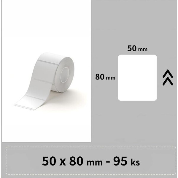 Niimbot štítky R 50x80mm 95ks pre B21, B21S, B3, B1S biele