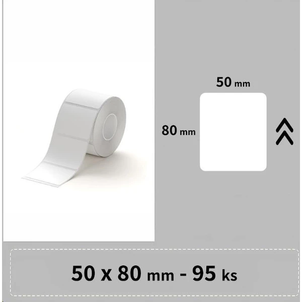 Niimbot štítky R 50x80mm 95ks pre B21, B21S, B3, B1S biele - Pásky pre štítkovače - Hlavný obrázok
