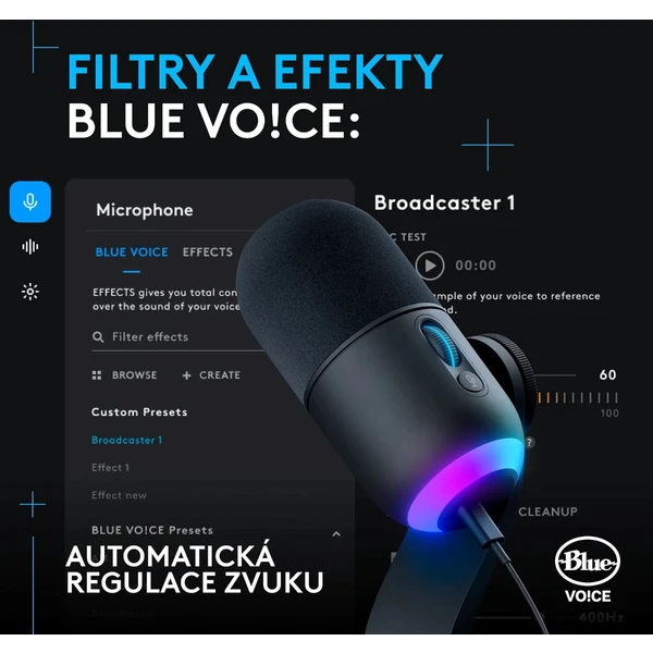 Logitech G Yeti GX mikrofón čierny - Mikrofóny - Obrázok 5134000P01
