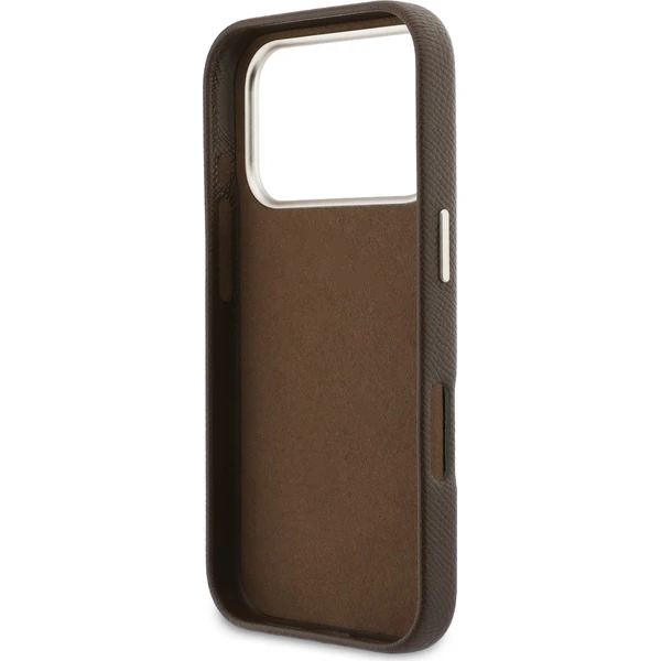 Guess PU Resin Logo kryt iPhone 17 Pro hnedý - Puzdra - Obrázok 514c9d65cb8b4d538483e9f21626b551