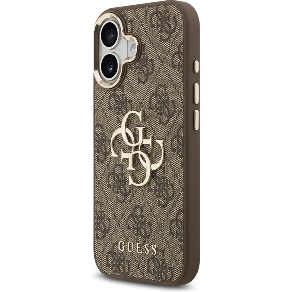 Guess PU Leather 4G Metal Logo Gold Frame MagSafe kryt iPhone 17 hnedý - Puzdra - Obrázok 514fbe86b25044b69b9f724b2671ef48