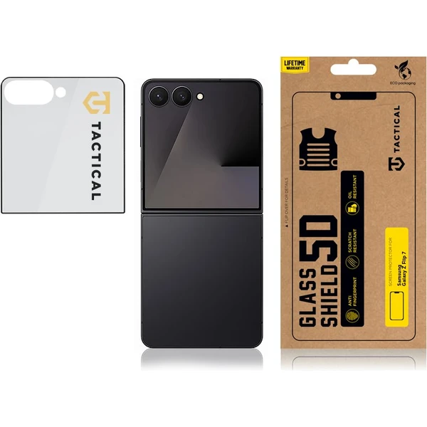 Tactical Glass Shield 5D sklo (Vonkajšie) pre Samsung Galaxy Z Flip7 čierne - Ochranné fólie a sklo - Obrázok 5166b482cb1644bab2cac8b729837711