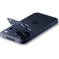 Spigen Glass TR EZ Fit Optik Pro XL sklo na fotoaparát iPhone 17 Pro Max tmavo modré - Ochranné fólie a sklo